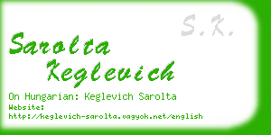 sarolta keglevich business card